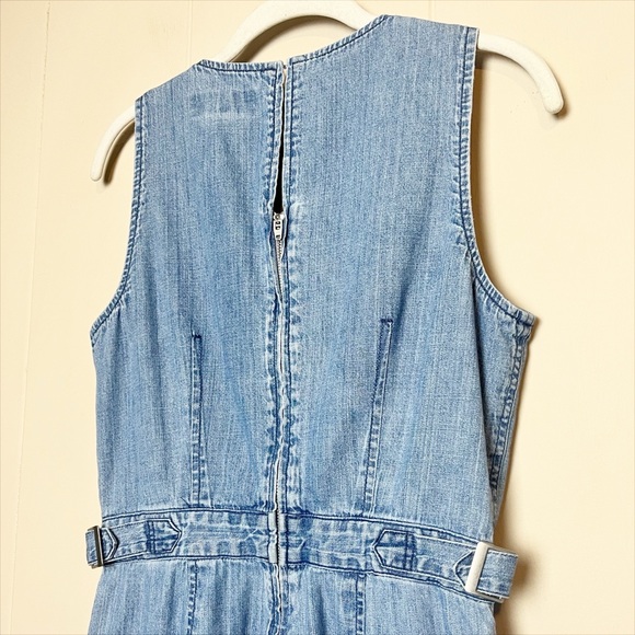 J. Crew Point Sur Wide Leg Tailored Indigo Jumpsuit 2 chambray denim minimalist - Picture 6 of 14